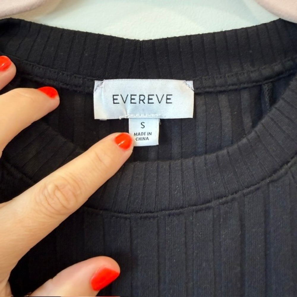 Evereve Ribbed Tank Top Set of 3 | Black, Coral, White | Size S - Picture 15 of 16